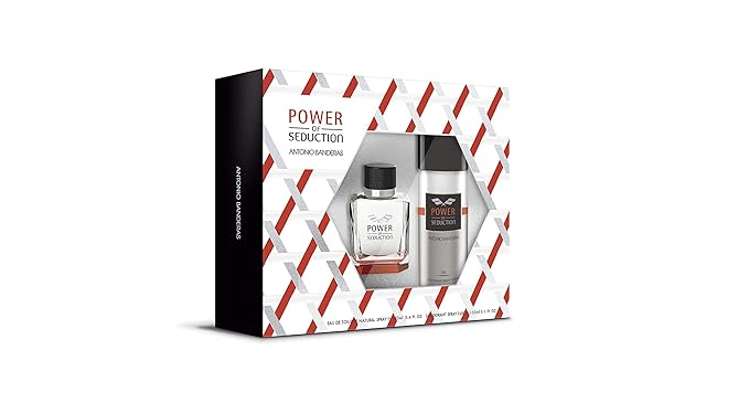 Antonio Banderas Power Of Seduction For Men 2 Piece Set (3.4 Ounce Eau De Toilette Spray + 5.0 Ounce Deodorant Spray)