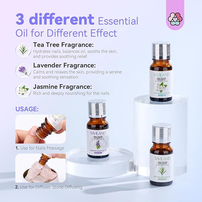 SAVILAND Professional Acrylic Nail Kit with Drill: Beginner's Starter Set with Essential Oil Nail Primer Dehydrator