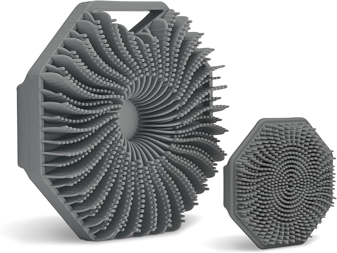 Sud Scrub® Body Scrubber + Face Scrubber Set (Charcoal)