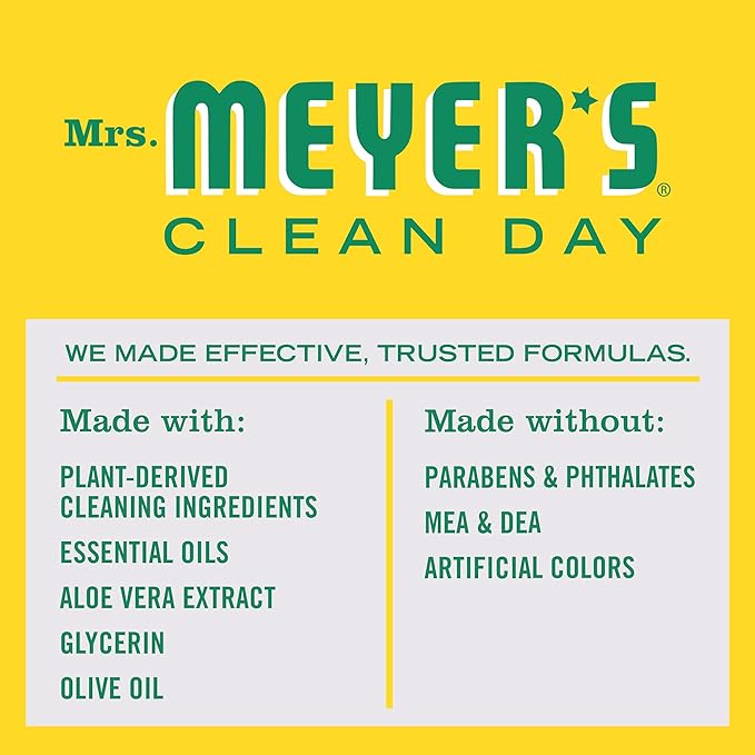 MRS. MEYER'S CLEAN DAY Hand Soap, Made with Essential Oils, Biodegradable Formula, Honeysuckle, 12.5 fl. oz - Pack of 3