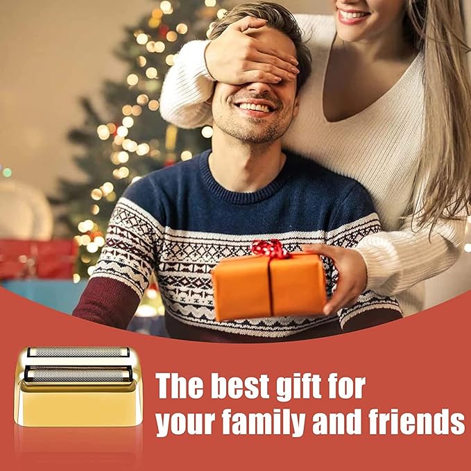 Shaver Replacement Foil and Cutters compatible with BaBylissPRO Barberology Double FXFS2 (2PC Gold)