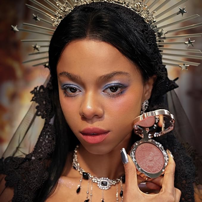 Flower Knows Little Angel Cream Blush,Buildable & Blendable Makeup Blush for cheeks,Soft & Long-lasting for Girls & Women(01 Flaming Heart,6g)