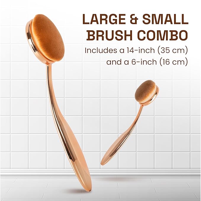 Self-Tan Back Applicator - Self Tanner Brush for Back - Body and Face Kabuki Brush Applicator for Fake Tan, Lotion, Makeup, and Sunscreen, Back Brush Applicator for Sunless Tanner and cream