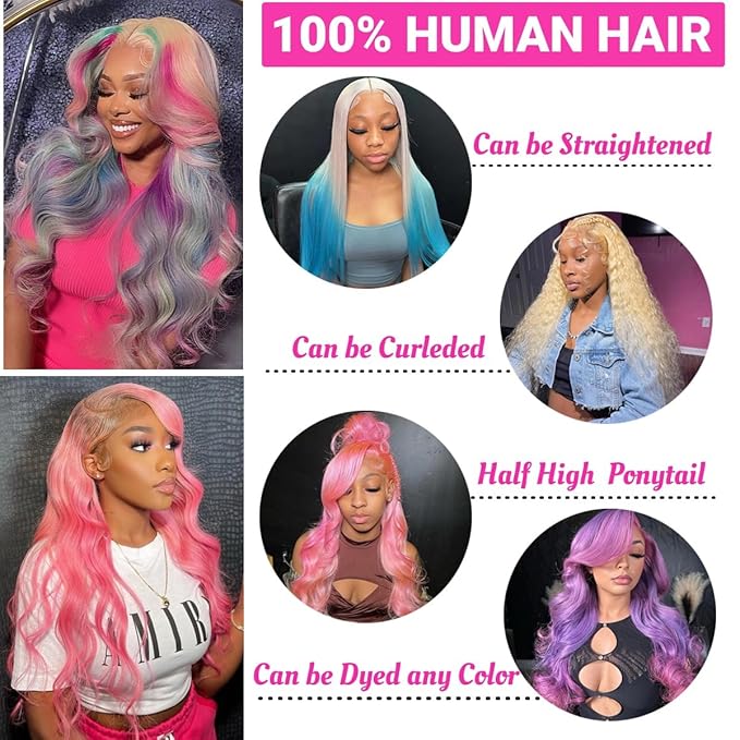613 HD Lace Front Wigs Human Hair 13x4 Blonde Wig Human Hair 613 Lace Front Wig Human Hair Pre Plucked with Baby Hair 200 Density Glueless Body Wave Lace Front Wigs Human Hair for Women 18 Inch