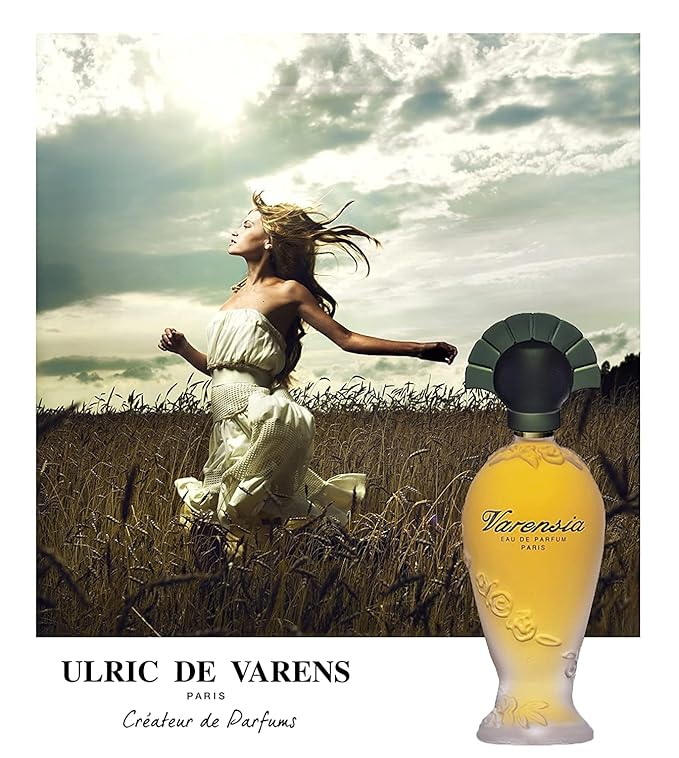 Ulric De Varens VARENSIA - Eau De Parfum for Women 2pcs Set- Earthy, Fruity, Floral Scent - Notes of Lotus Flower, Clove Raspberry, & Vanilla- Fruity & Floral- 1.7 Fl Oz + 4 Fl Oz Deodorant Spray