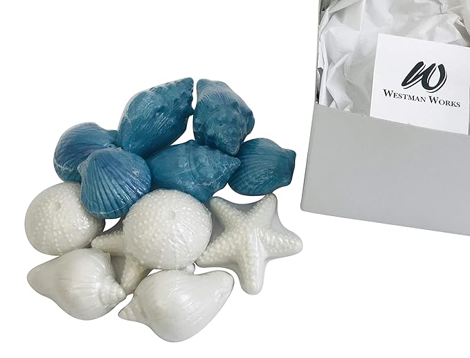 Westman Works Nautical Sea Soap Set One Dozen Assorted Novelty Beach Shapes, Pack of 12