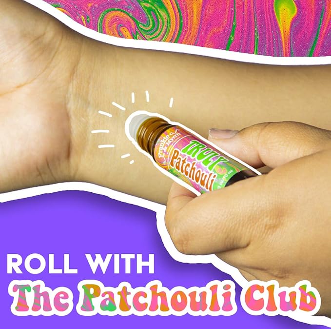 Frankie & Myrrh Truly Patchouli Roll On | Dark Aged Patchouli Essential Oil Roll On Perfume/Cologne | Earthy, Musky Aromatherapy for Relaxing Stimulation and Energy