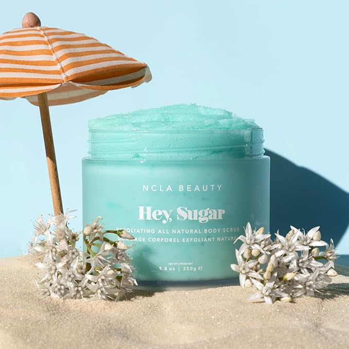 NCLA - Hey, Sugar Body Scrub | Smooth, Exfoliate, Hydrate Skin | Shea, Mango + Cocoa Butters | Vegan, Cruelty-Free, Clean Skincare (Amalfi Coast; 250g | 8.8 oz)