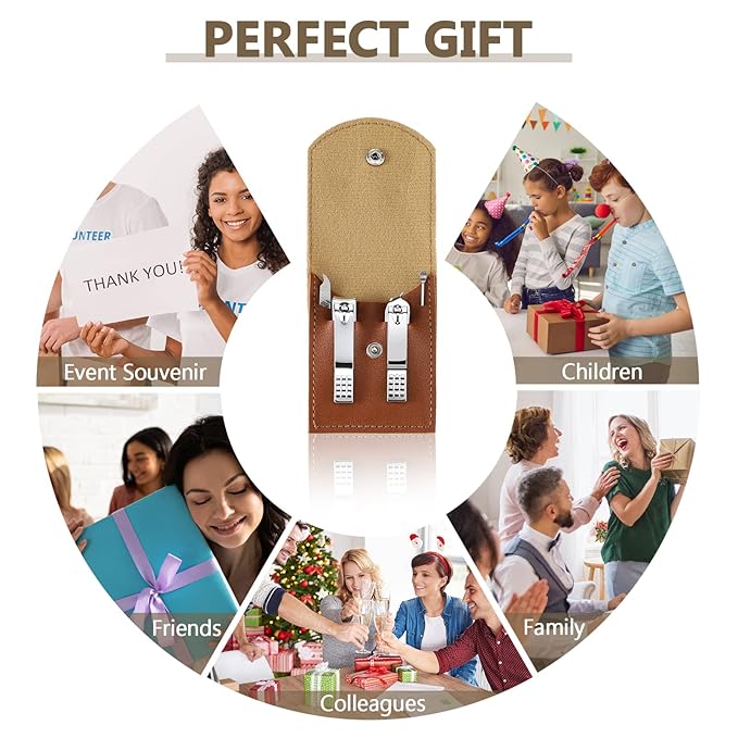 Lasnten 24 Set Manicure Set Bulk Nail Clippers Grooming Nail Kit Stainless Steel Professional Pedicure Kit Pedicure Tools with Travel Case Gifts for Men Women Personal(4 in 1,Brown)