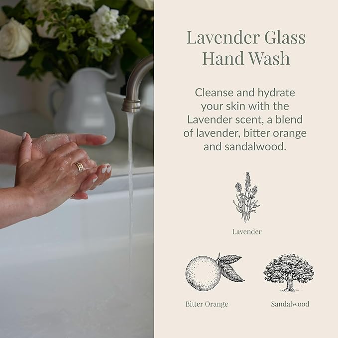 Archipelago Botanicals Lavender Hand Wash Refill, Liquid Hand Soap Refill, Fragrances with Lavender, Bergamot and Citrus, 33 fl oz