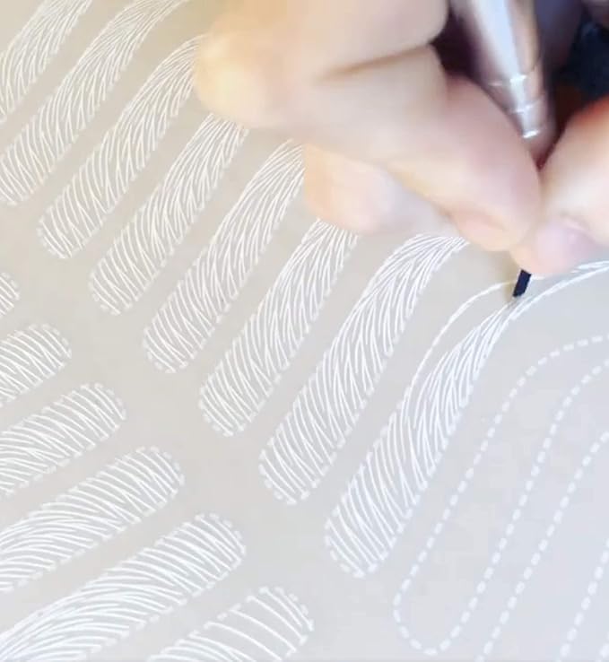 Stylia Microblading Eyebrow Practice Kit (6 PC) - Realistic 3mm Tattoo Skin, Multipurpose Fake Skin for Tattoo Artists