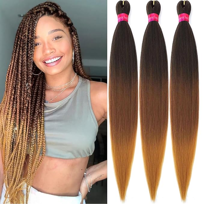 Colors Braiding Hair Pre stretched 28 Inches 3 Bundles Extensions Synthetic Hair Three Color Mix Diy Combinations