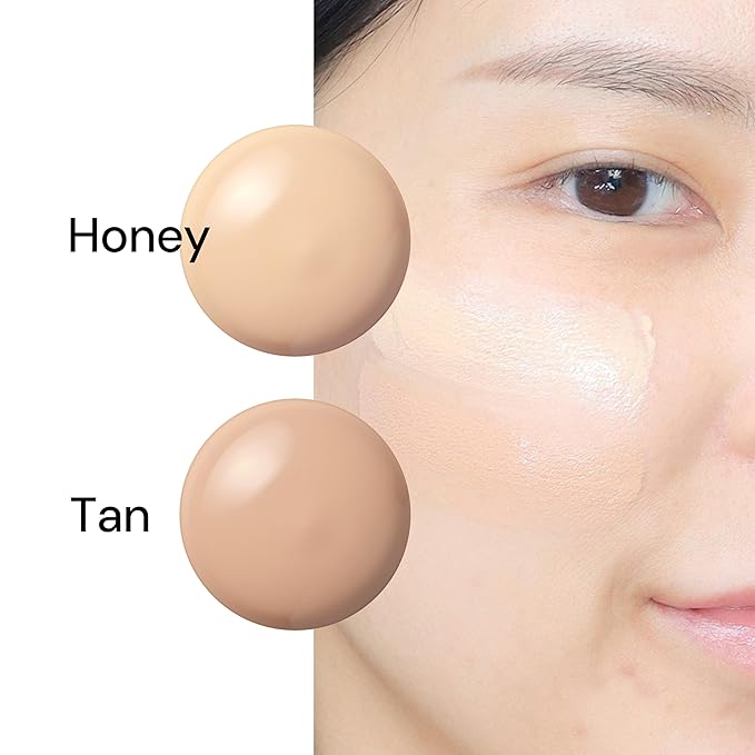 THANK YOU FARMER Dewy Glow Skin Tint, Long-Lasting Tinted Moisturizer, Light coverage, Vitamin B3, Niacinamide, Adenosine, Korean Beauty Makeup Dermatologist Tested, Honey, 1.75 fl oz