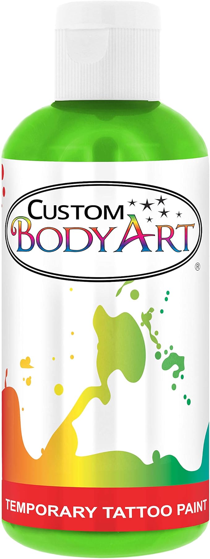 8-Ounce Lime Green Temporary Airbrush Tattoo Body Art Paint Alcohol Based