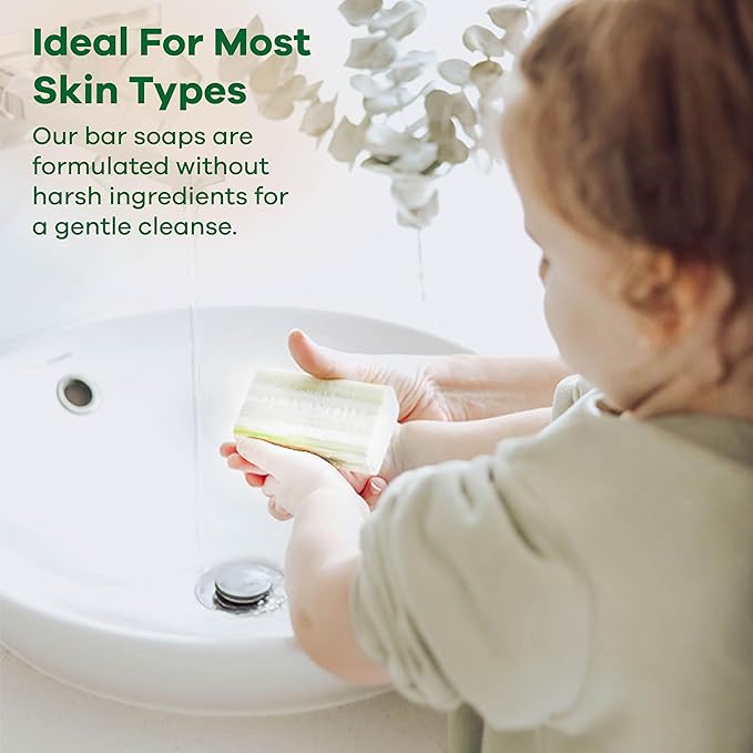 Australian Botanical Soap Aloe Vera with Green Tea Extract 6.6 oz Luxury Soap Bars Enriched with Shea Butter, Pack of 4