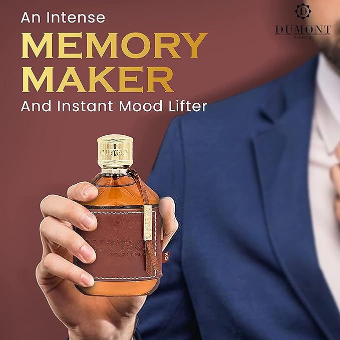 NITRO POUR HOMME - 3.4 Eau De Parfum - Men’s Perfume with Fruity, Floral, Woody & Masculine Fragrance - Long Lasting Cologne Mist & Body Spray - for Him