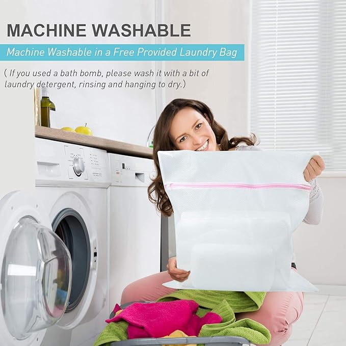 Full Body Bath Pillow, Bath Pillows for tub with Mesh Washing Bag & 21 Non-Slip Suction Cups, Spa Bathtub Pillow for Head Neck Shoulder and Back Support - 5D Air Mesh & Quick Drying