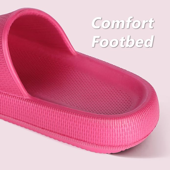 Menore Slippers for Women and Men Quick Drying, Parent-Child EVA Open Toe Soft Slippers, Non-Slip Soft Shower Spa Bath Pool Gym Beach House Sandals for Indoor & Outdoor