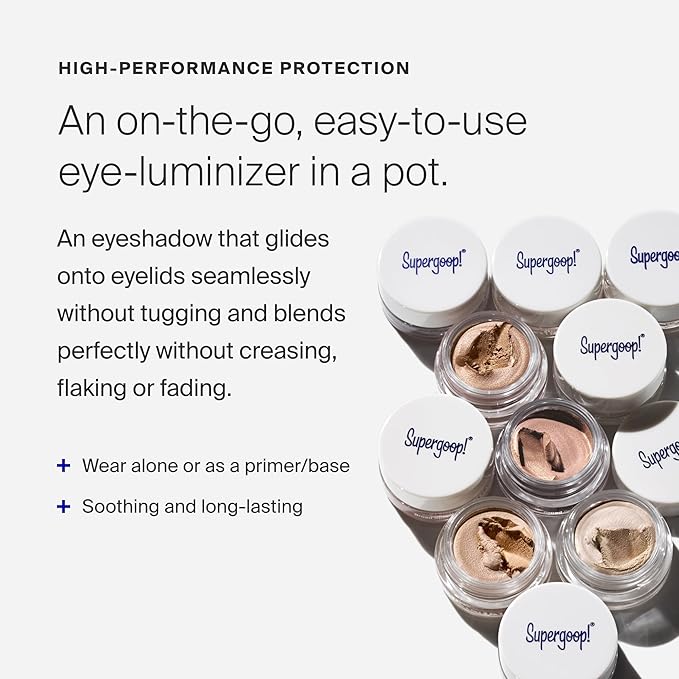 Supergoop! Shimmershade, Daydream - 0.18 oz - Long-wearing Cream Eyeshadow with Broad Spectrum SPF 30 Sunscreen - Instantly Brightens Eye Area - Won’t Crease, Flake or Fade