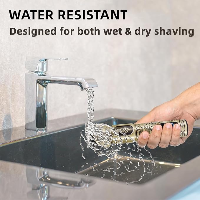 Beard Trimmer for Men, Waterproof Cordless Hair Clipper, Electric Razor Shaver, Mens Grooming Kit for Mustache Nose Body Facial Hair, Rechargeable Beard Trimmer Kit, Gifts for Men