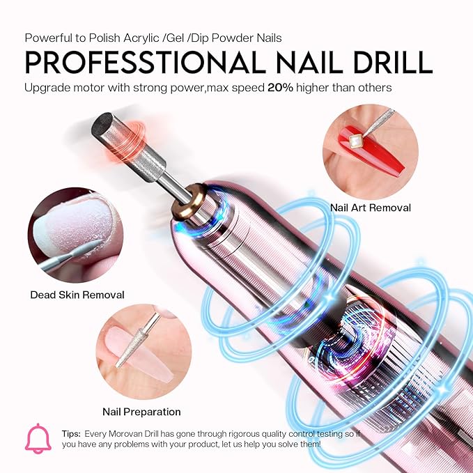 Morovan Acrylic Nail Kit: Professional Starter Set with Drill, Lamp, Powder, Polish & Accessories for Beginners