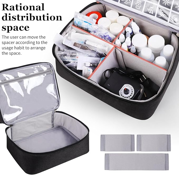 Tattoo Supplies Organizer - Kit Box Case for Tattoo Stencil Printer, Ink, Equipment