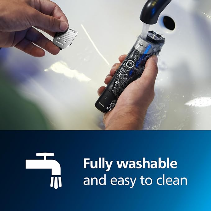 Philips Norelco Multigroom 5000 Series, All-in-One Trimmer, Beard Trimmer and Hair Clipper, 18-Piece Men's Grooming Kit for Beard, Face, Nose, Ear, Body, with Titanium Blades, Travel Pouch, MG5970/49