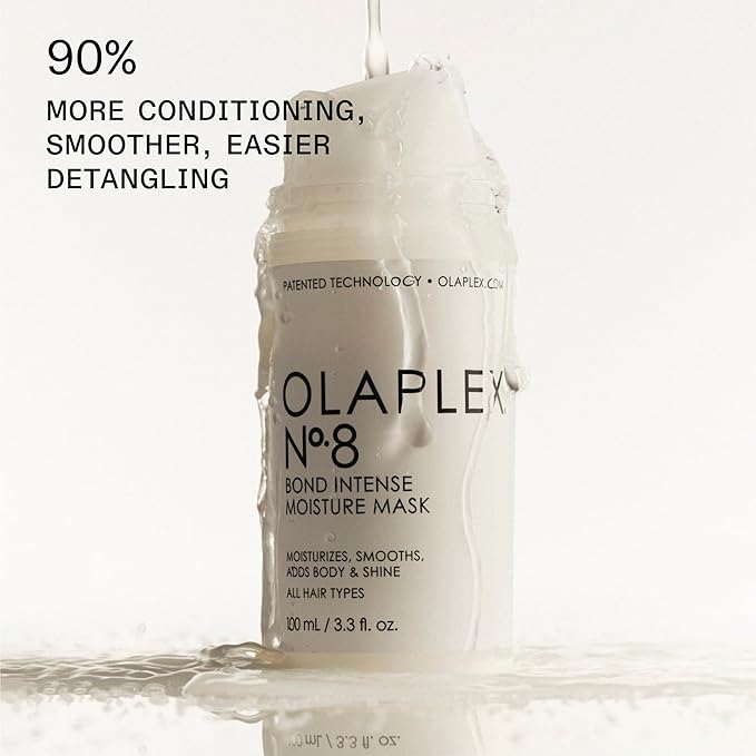 Olaplex No. 8 Bond Intense Moisture Hair Mask, Adds Smoothness & Nourishes for Visibily Healthy Hair, For All Hair Types & Treats Damaged Hair, 3.3 fl oz