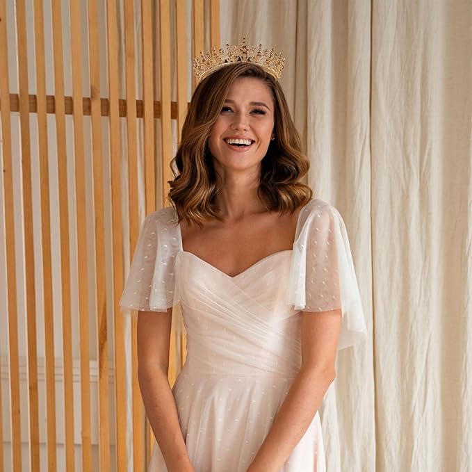 LIMELIA Women's Tiara for Henna Wedding Party|Glitter Hair Accessories for Bridal Birthday Pageant Prom Halloween Cos-play Christmas Party|Queen-Honey