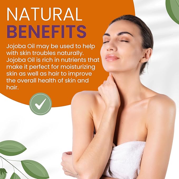 Dr Joe Lab Jojoba Oil Organic, Jojoba Oil for Hair Growth, Jojoba Oil for Skin, Jojoba Oil for Face, 100% Pure Natural, Cold Pressed, Deep Moisturizing Anti-Aging, Essential Oils - 32 Fl Oz