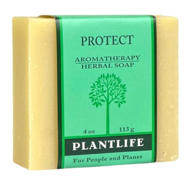 Plantlife Protect Bar Soap - Moisturizing and Soothing Soap for Your Skin - Hand Crafted Using Plant-Based Ingredients - Made in California 4oz Bar