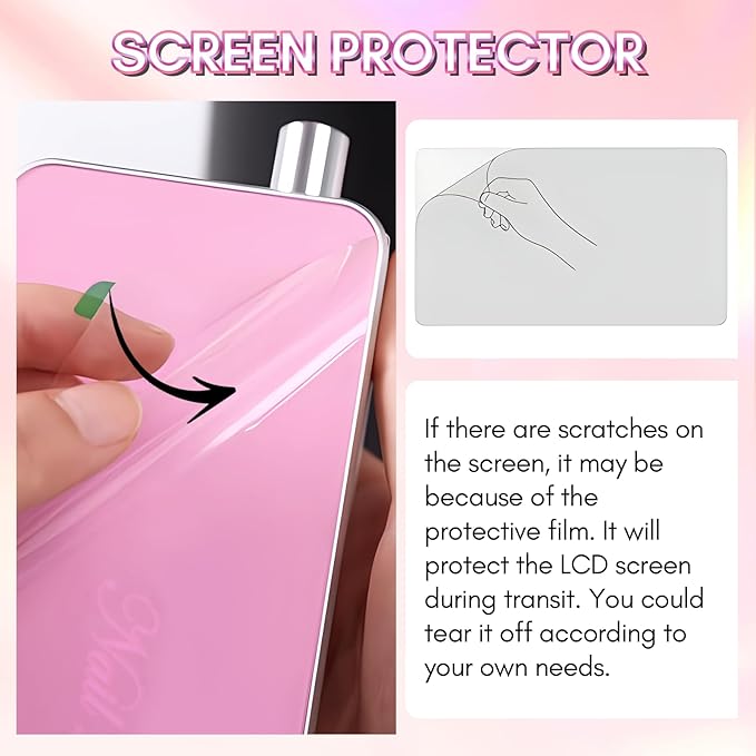 Makartt Professional Nail Drill, 35000RPM Rechargeable Efile with Coreless Motor, Nouvella Electric Nail Filer Machine for Acrylic Gel Removal with Drill Bits Set, Pink