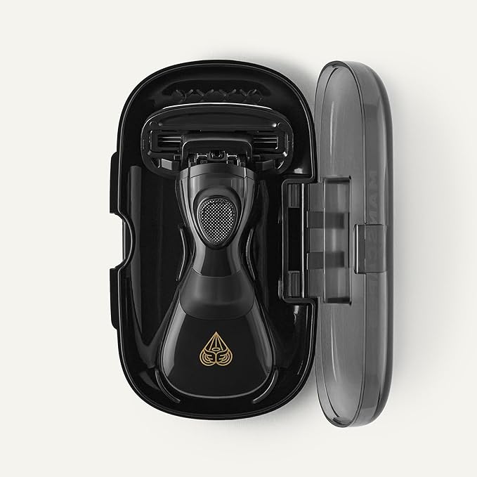 MANSCAPED® The Crop Shaver® Men's 3-Blade Stainless Steel Groin Hair Razor with Pivoting Head, Micro Comb Bar, Wide Lubrication Strips - with 4 Replacement Cartridges