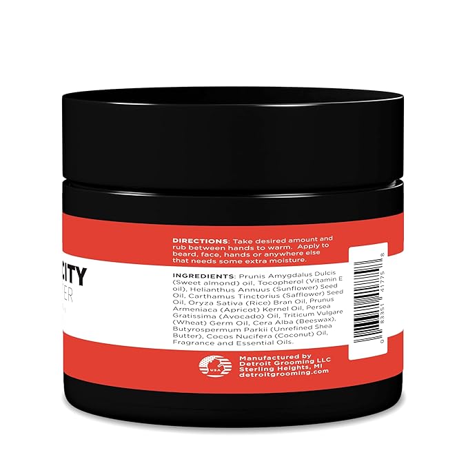 Detroit Grooming Co. Beard Butter for Men | Softens, Thickens & Hydrates with Safflower Oil & Shea Butter | Traverse City Scent, 2oz