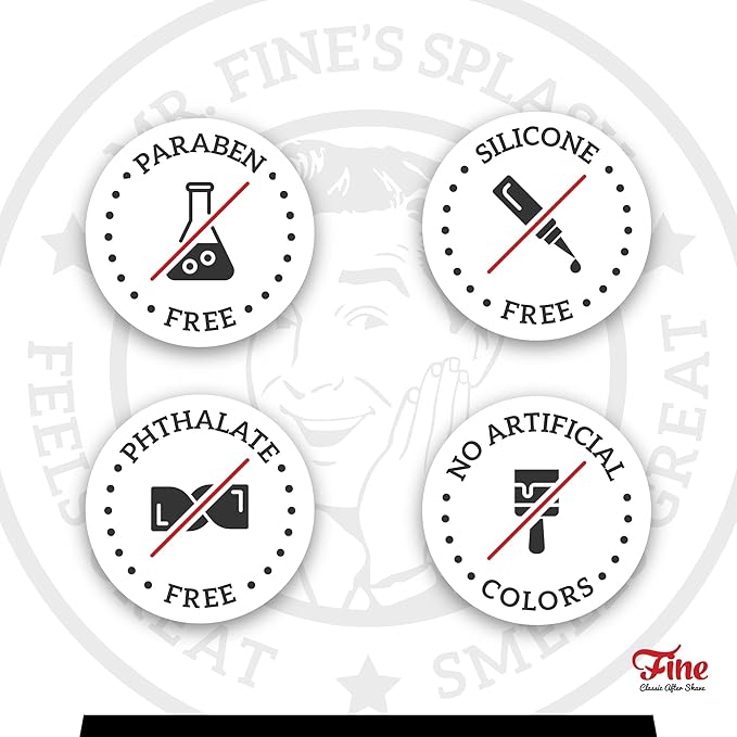 Fine Men's Aftershave - Barber Blue Fragrance, Soothing & Toning Post Shave Balm, Calms Razor Burn, Classic Barbershop Feel Alcohol-Based Formula, Gentle for All Skin Types, 100ml