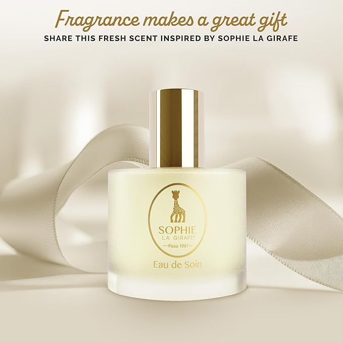 Sophie la girafe Eau de Soin (Scented Skincare Water) | Includes Sophie Teether | Alcohol Free | Nostalgic Childhood Scent of Orange Blossom & Vanilla (50 ml or 1.7 fl oz)