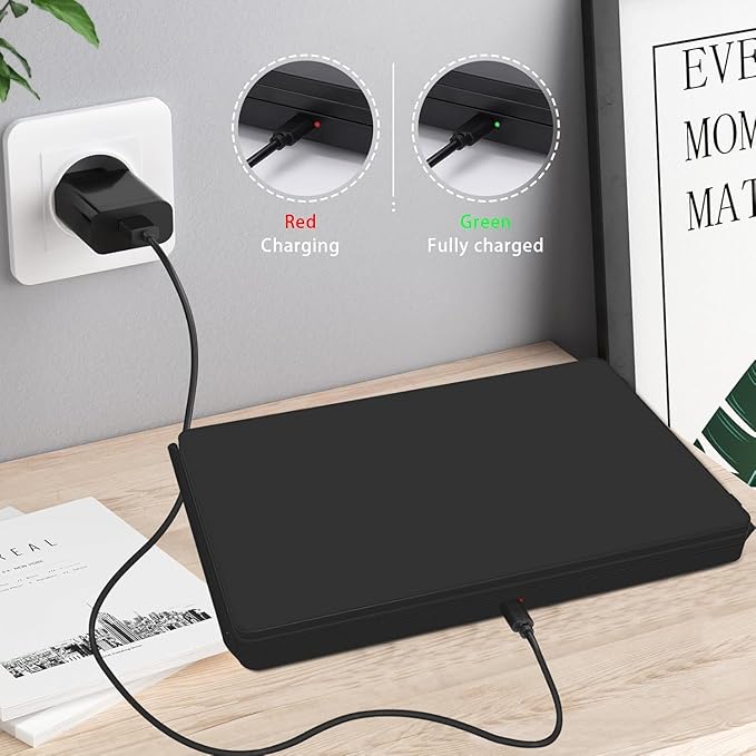 JANMPASK LED 3 Way Mirror for Hair Cutting, Adjustable 360 Trifold Barber Mirror Self Hair Cutting with 3 Color Temps LED Light & Telescoping Hooks for Makeup, Shaving & Styling