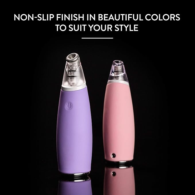 Microderm GLO GEM Diamond Microdermabrasion and Suction Tool - Blackhead Remover Pore Vacuum Advanced Facial Treatment Machine - Anti Aging Wrinkle Care for Collagen Production & Acne Scars (Purple)