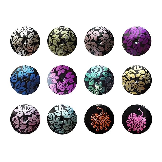 PUEEN Rocking Metallic Stamping Nail Polish Nail Art Color - Set of 12 Metallic Colors - 12ml each - BH001043