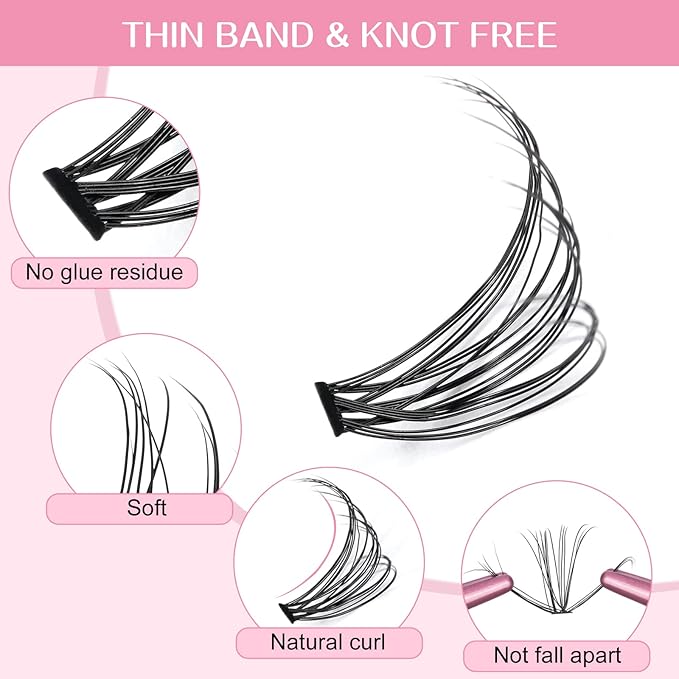 280 Pcs Individual Lashes 30D-C-0.07-16 Cluster Lashes C D Curl Wispy Lashes Bottom Lashes DIY Lashes At Home（30D-C-0.07-16）