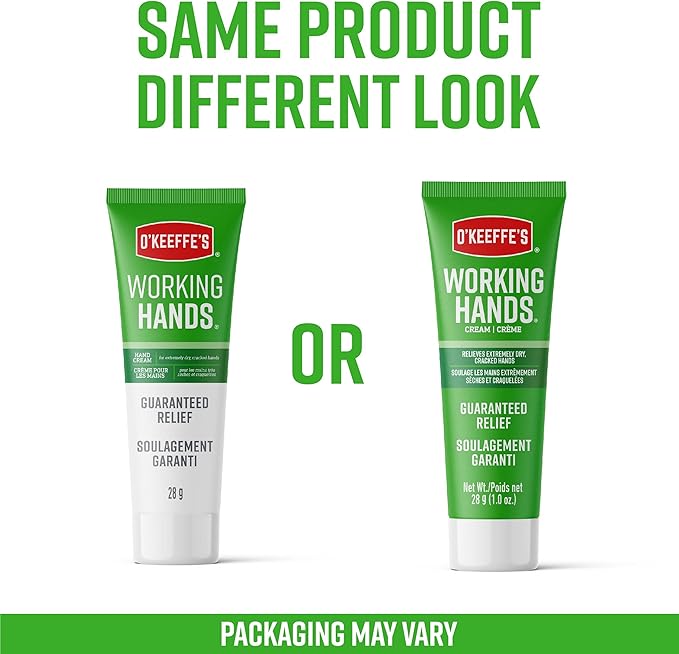 O'Keeffe's Working Hands Hand Cream, For Extremely Dry, Cracked Hands, 1 oz Tube, (Pack of 6)