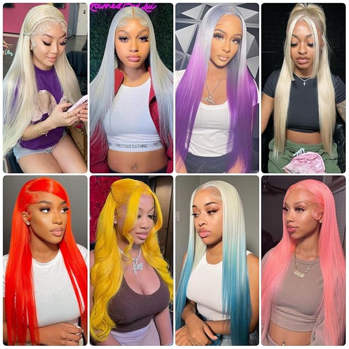 26 Inch Blonde Wig Human Hair 613 Lace Front Wig Human Hair Honey Blonde Straight Lace Front Wigs Human Hair 13x4 HD Lace Front Wigs Human Hair Pre Plucked Glueless Colored Wigs for Women