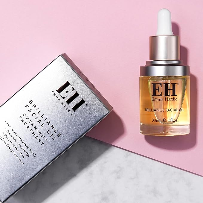 Emma Hardie 30ml Brilliance Facial Oil with Botanical Extract Blend, Use to Hydrate & Revitalise Skin, Promote Glow & Youthful Look & Reduce Wrinkles, Suitable for Sensitive Skin, Vegan & Cruelty Free