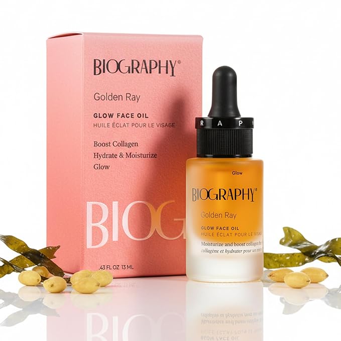 Face Oil Glow Beauty Treatment, 13ml. Anti-Aging Jojoba, Collagen Boosting Vitamin E, Hydrating Rosehip. All Skin Types. Organic Vegan Facial Oil for Women Rejuvinating Skincare & Face Moisturizer