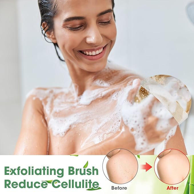 Gejoy 10 Pcs Dry Brushing Body Brush Exfoliating Brush with Massage Nodule Dry Skin Body Brush Scrubber for Shower Bath Back Circulation Improvement Dead Skin Remove Beauty Exfoliator (Round)