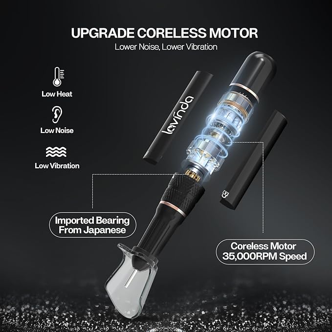 Lavinda Professional Nail Drill Machine, Electric Nail Drill Kit for Acrylic Gel Nails & UV Nail Lamp 54W Rechargeable Nail Dryer