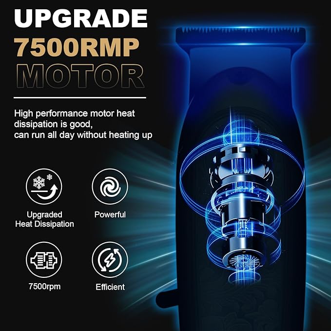 GEC Professional Men's Electric Razor & Barber Kit - Cordless Foil Shaver, Titanium T-Blades, 3-in-1 Multifunctional Trimmer for Beard, Hair, & Body Grooming – Travel-Friendly with Built-in Battery