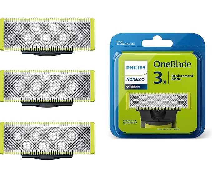 Philips Norelco Genuine OneBlade Replacement Blades, 3 Count, QP230/80