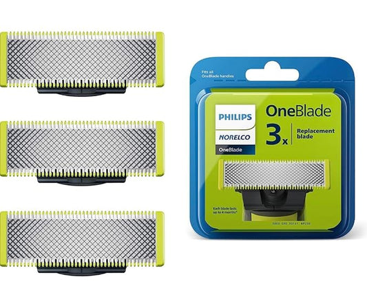 Philips Norelco Genuine OneBlade Replacement Blades, 3 Count, QP230/80