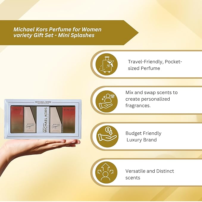 Michael Kors Perfume for Women 5 Piece Mini Gift Set Variety Splashes
